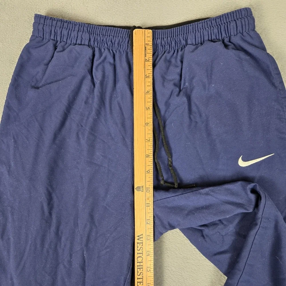 Vintage Nike Track Pants Mens Medium Blue Lined‎ Ankle Zip Gray Tag Swoosh Y2k